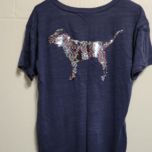 PINK Victoria's Secret Navy Short Sleeve Tee - Picture 3 of 3